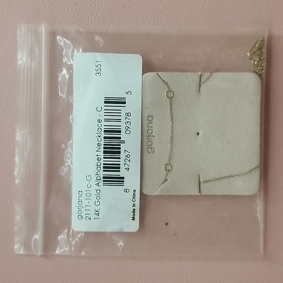 Gorjana 14k Gold Alphabet Necklace - Letter C - Picture 5 of 5